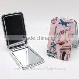 Pu Leather Cosmetic Mirror With Flowers thumbnail-5