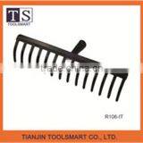 Garden Rake Steel Landscape Mini Hay Rake Heads Leaf Rake thumbnail-1