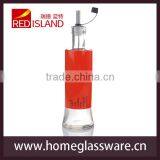 11oz Oil& Vinegar Glass Bottle With Metal Coating thumbnail-1