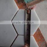 Bianco Carrara White Marble Mosaic Tile 12x12 Small Hexagon Competitive Price thumbnail-4