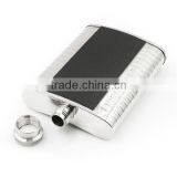 High Quality 4 to 7 oz Black Twill Leather Hip Flask Accept OEM thumbnail-2