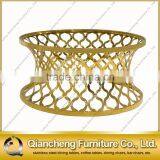 2017 Modern Simple Design Black Glass Golden Stainless Steel Frame Coffee Table thumbnail-3