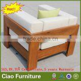 New Design Garden Furniture Teak Wooden Armchair Morden Single Sofa thumbnail-3