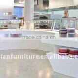 Solid Surface Quartz Countertop for Fast Food Counter Design thumbnail-1