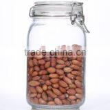 Set 5 Clear Eco-friendly Square Glass Storage Jars With Clip Locking Lid thumbnail-3