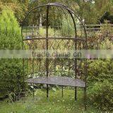 Metal Garden Arch With Bench thumbnail-1