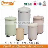 Colorful Round Metal Pedal Rubbish Bin thumbnail-5