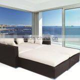 Cheap 4 Piece Outdoor Patio Wicker Daybed With Cushion thumbnail-4