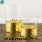 Tealight Holder Gold Glass Votive Candle Holder For Wedding Party Decoration