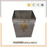Natural Wood Desktop Wooden Flower Pot With High Quality thumbnail-4