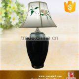 Round Blue Antique Vintage Porcelain Table Lamps thumbnail-6