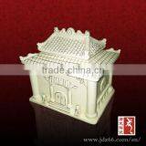 House Design High Quality Elephant Ivory Glazed Ceramic Antique Coffin for Good Sale thumbnail-1