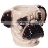 Cute Pug Head Coffee Cup thumbnail-1