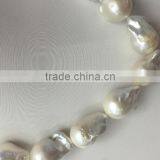 White 17mm Baroque Freshwater Pearl Necklace Designs thumbnail-2