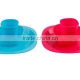 4PCS Plastic Picnic Dinner Picnic Plate Set for Kids