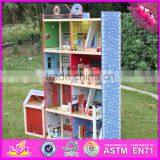 2016 Hot Sale Baby Wooden Model Doll House,pretend Toy Kids Wooden Model Doll House W06A138 thumbnail-2