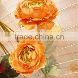 Chic Orange Artificial Ranunculus Flower