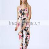 New Arrived Fashion Sleeveless Floral Print Women Jumpsuits thumbnail-4