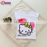 New Clever Baby Girls Hello Kitty Tshirt Children Kt Short Sleeve 100%Cotton T-shirt Tees Kids Summer Clothes thumbnail-4