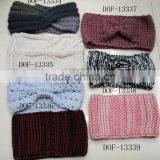 2016 Fashion Winter Top Quality Soft Yarn Latest Woman Designer Crochet Hairband thumbnail-1