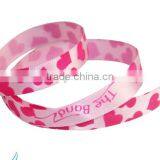 Hot Sport Silk Ribbon Bands Life is Good Sport Ribbon Wristlet Cheap Promotional Sport Snap Button Wristband thumbnail-4