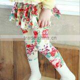 Flower Printed Leggings for Girls Sweet Style Leggings for Kids thumbnail-4