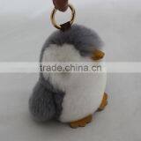 Myfur 2016 Newest Rabbit Fur Penguin Shape Keychain for Bag Charm Pendant thumbnail-3