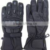 Black Leather Motorcycle Gloves thumbnail-1