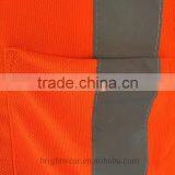 HV Orange Long Sleeve Sew-on Reflective Tape ANSI Manufacturer Security T-shirt thumbnail-4