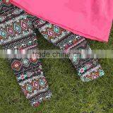 2-7t FALL/Winter Kids OUTFITS 3 Pieces Scarf Pant Sets Girls Hot Sell Aztec Boutique Clothes Kids Hot Pink Top Sets thumbnail-4