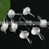 5 Pairs Silver Plated Shell Charm Ear Hooks 30x16mm Nickel FREE thumbnail-3