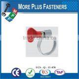 Made in Taiwan Stainless Steel Thin Hose Clamp Flexible Hose Clamp Butterfly Handle Type thumbnail-4