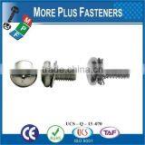 Taiwan Stainless Steel Copper Brass Aluminum Square Washer Hex Head Sem Screw thumbnail-1