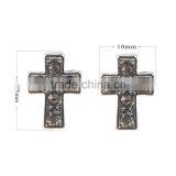 China Latest Design Of Pearl 925 Sterling Silver Hiphop Earrings Jewelry For Unisex Wholesale thumbnail-1