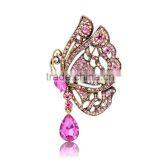 Butterfly Multicolor Water Drop Crystal Brooches Elegant Jewelry Animal Pin Brooches thumbnail-4
