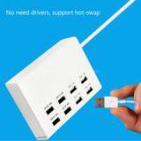 multi port usb charging hub hotel desktop 8 port fast charger with cable