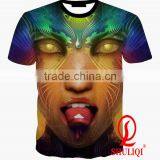 European Style Manufacturing Human Face 3D Printed T-Shirts