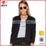 2016 New designs Fashion High-end black sweater for lady