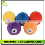 Wholesale Creative Plush Colorful Billiards Toy