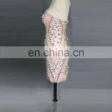 Latest Factory Directly Supply Champagne Sweetheart Beaded Samples of Cocktail Dress thumbnail-5