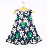 Cute Sleeveless Floral Dress - Green For Kids thumbnail-1