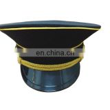blue combat cap/cadet cap/railway cap/ Health supervision cap with yellow braid