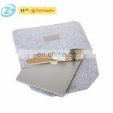 Cheap Customized Printing Logo Grey Lightweight Felt Laptop Bag Two Laptops thumbnail-4