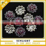 Fashion Metal Rhinestone Buttons With Flower Shape thumbnail-2