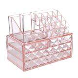 Two Layer Acrylic Container Nail Polish Display Shelf Makeup Case Cosmetic thumbnail-3