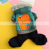 Pet Dog Cat Cartoon Dinosaur Animal Printing Four Feet Warm Clothes Pleo Hoodie Coat thumbnail-1