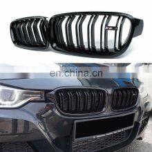 Auto Accessories Car Parts Front Grills Parallel Bars Glossy Black Front Grilles For BMW 3 Series F30 2012-15 thumbnail-4