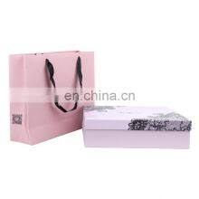 Custom Luxury Design Logo Pink Shopping Mall Carrier Shopping Paper Gift Bags With Handles Square Paper Bags