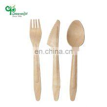 Wooden Spoon Fork Knife Cutlery Set Wooden Dinner Utensil Set Kitchen Disposable Wooden Cutlery Sets thumbnail-2