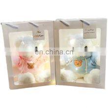Hot Sale China Supplier Doll and Flower Gift Box Cardboard Packaging Box With Clear Window Taking Away Handbag